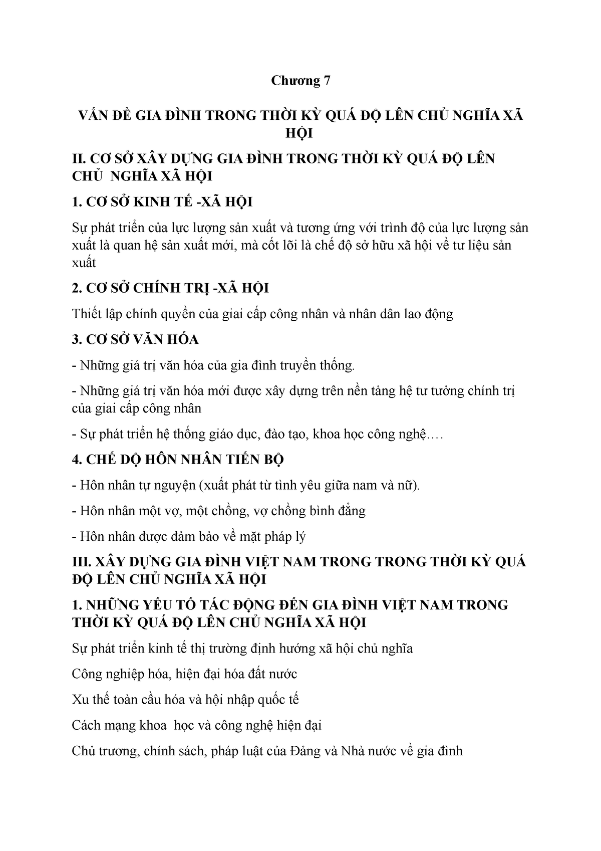 Chương 7 Vấn đề Gia đình Trong Thời Kỳ Quá độ Lên Cnxh 2 Chương 7 VẤn ĐỀ Gia ĐÌnh Trong ThỜi