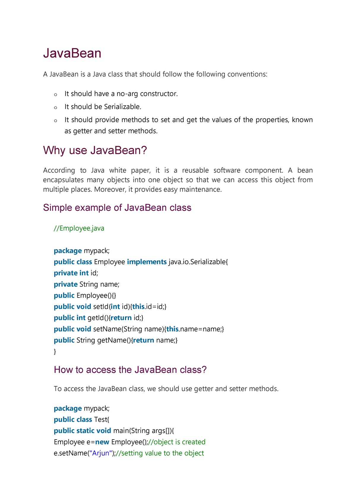 15 Jsp Usebean - Dddddd - JavaBean A JavaBean Is A Java Class That ...