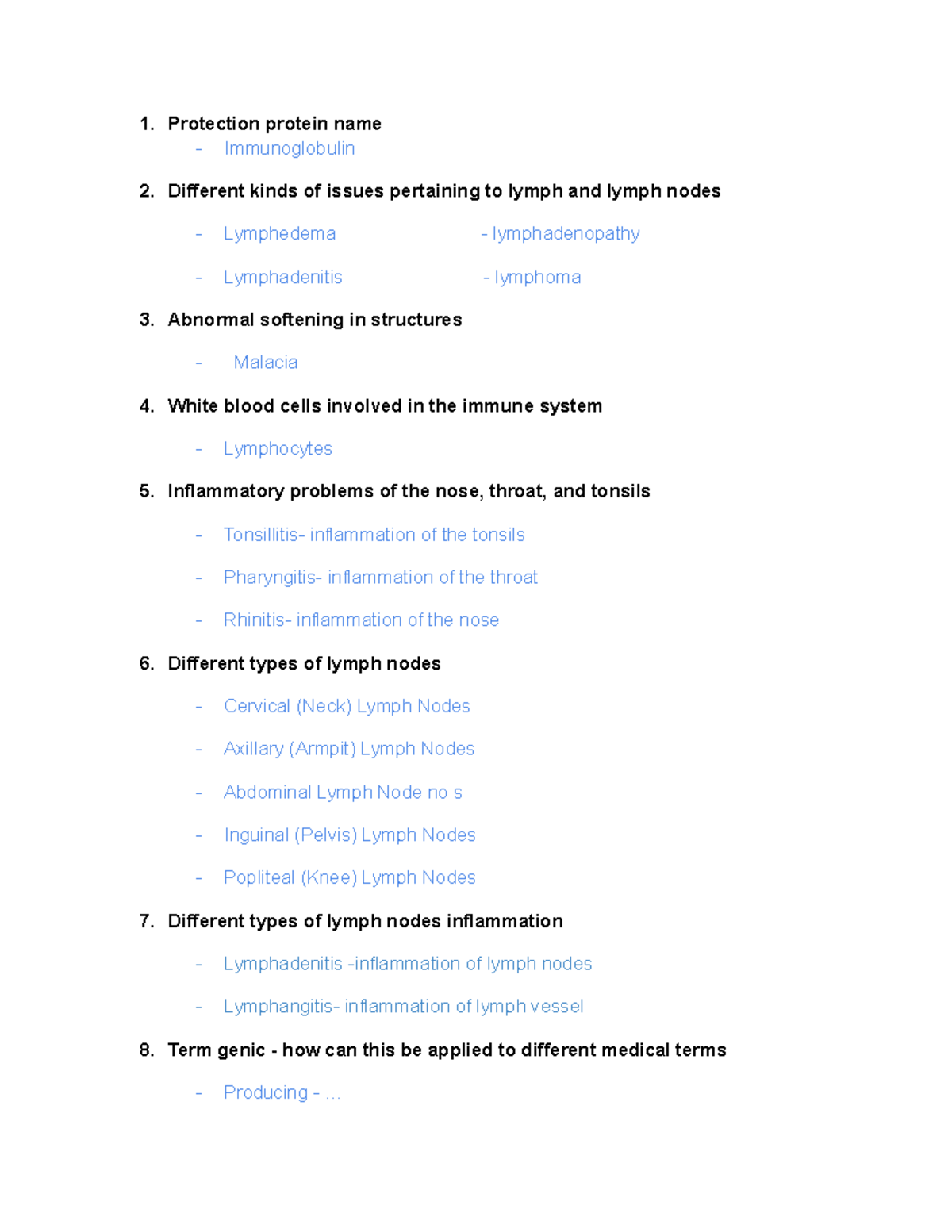 Medical Term. Test 3 - Test 3 Study Guide With Terms And Definitions ...