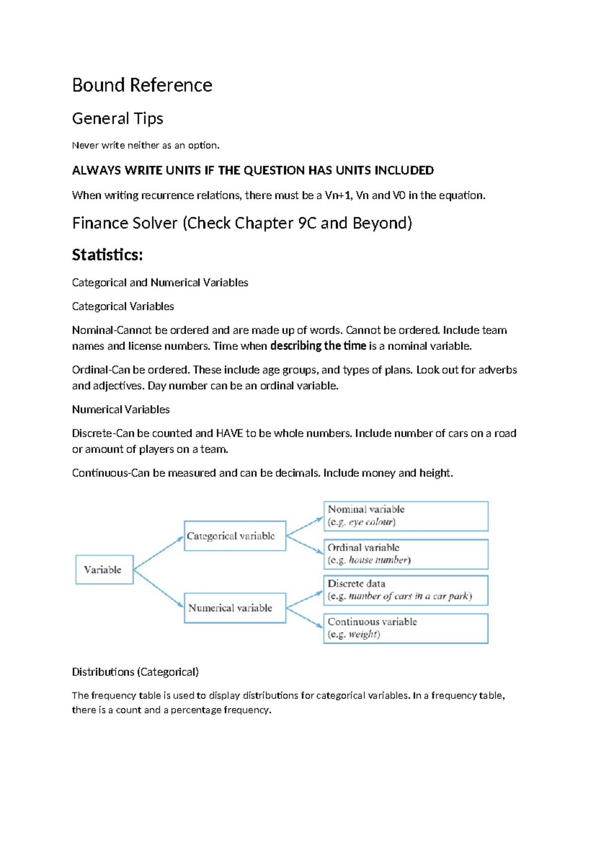 Bound Reference REAL - Bound Reference General Tips Never write neither ...