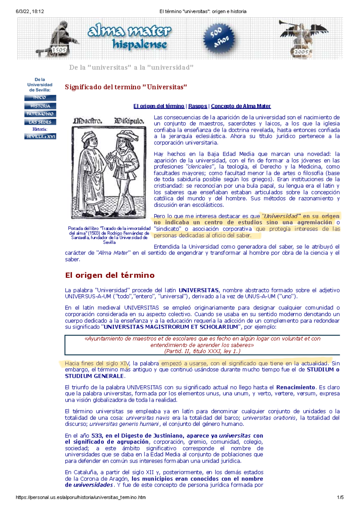 El+t%C3%A9rmino+ universitas +origen+e+historia - Portada del libro ...