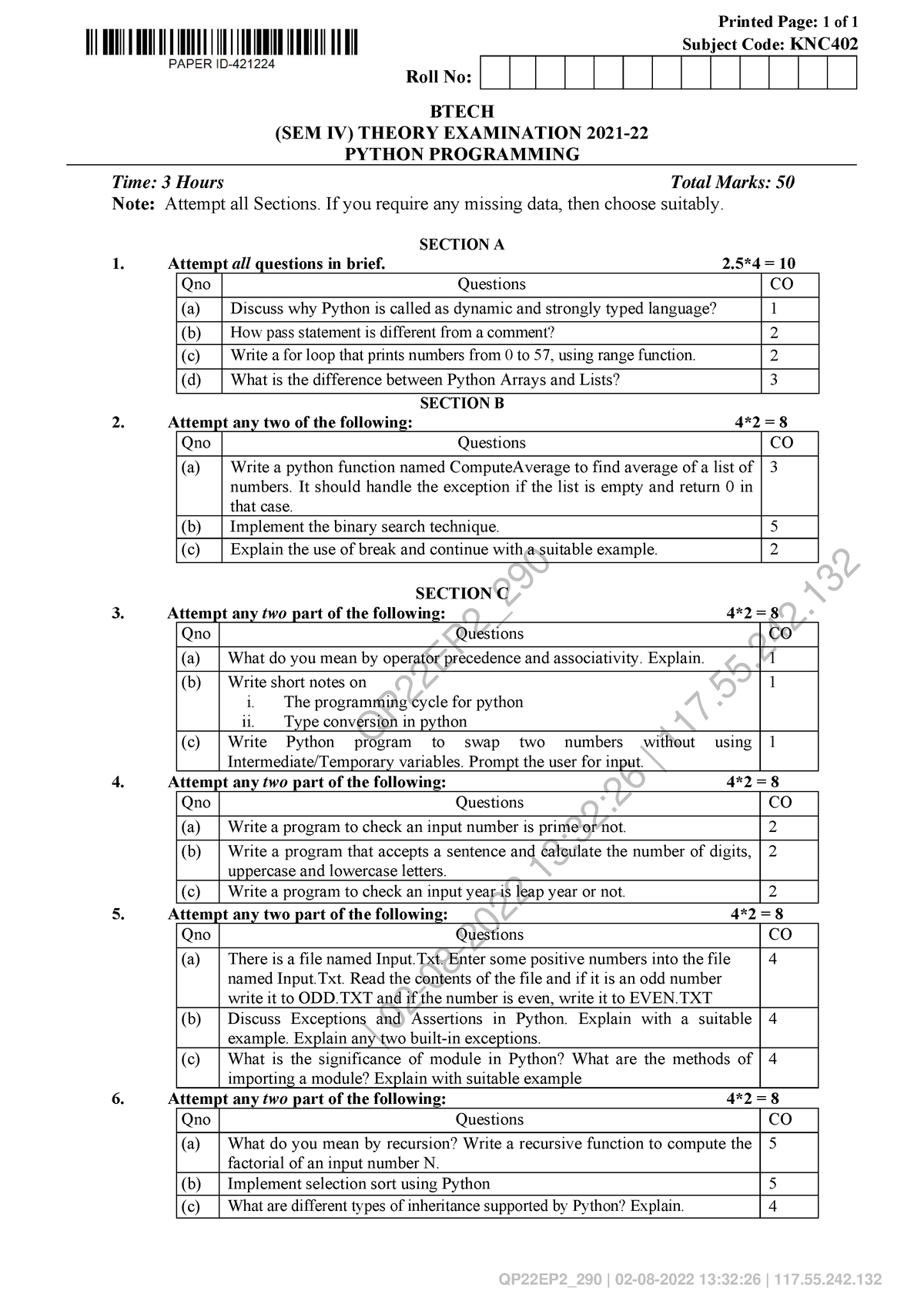 Python- Programming-KNC402 21-22 - QP22EP2_ | 02-08-2022 13:32:26 | 117 ...