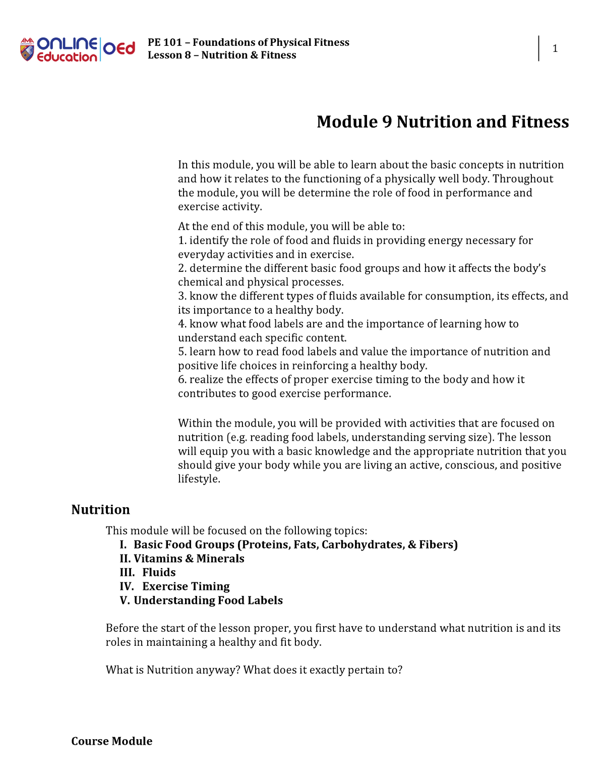 unit 8 case study food and caloric needs