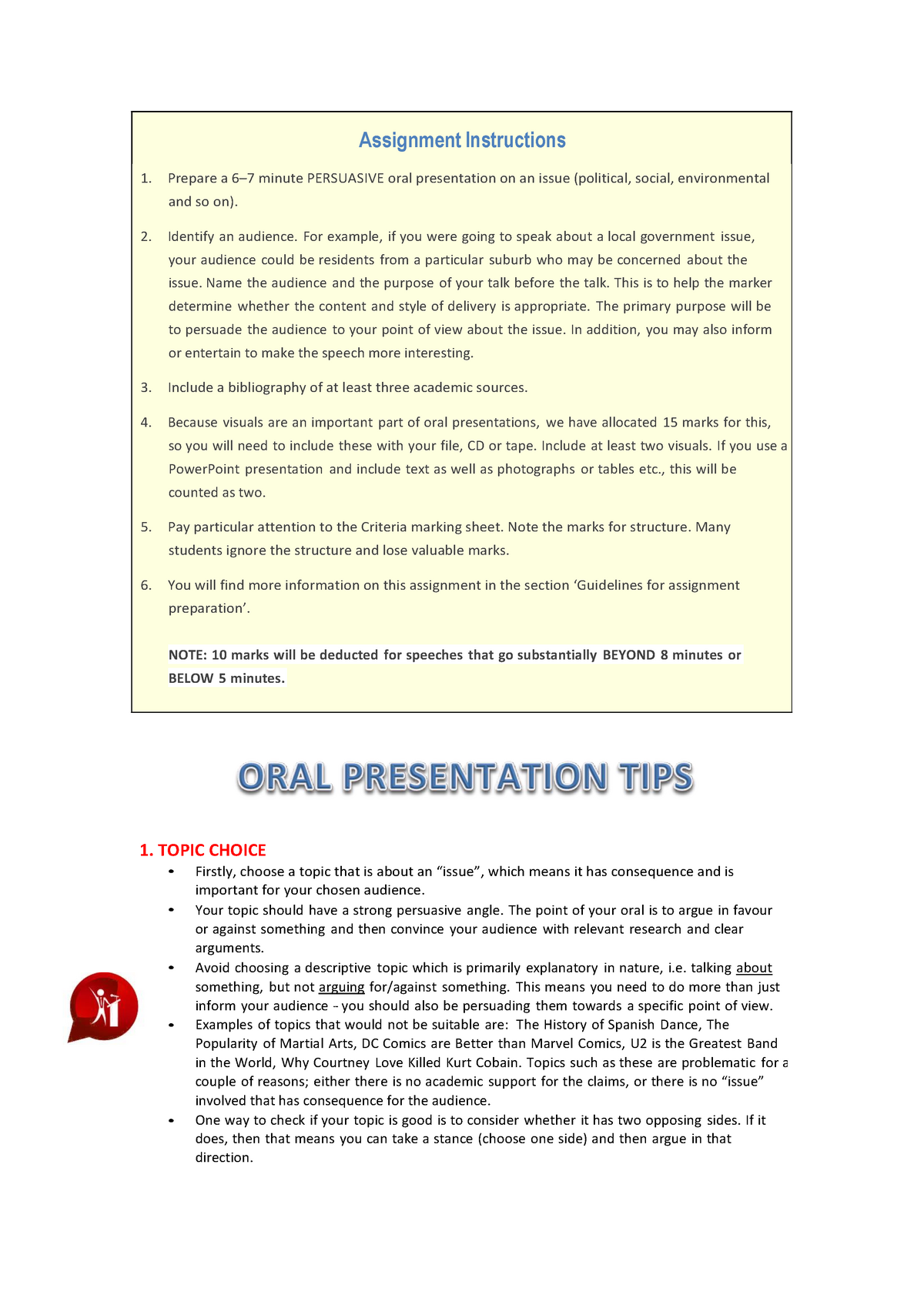 oral presentation tips pdf