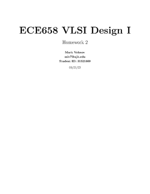 ECE658 HW3 - ECE658 VLSI Design I Homework 3 Mark Volosov Miv7@njit ...