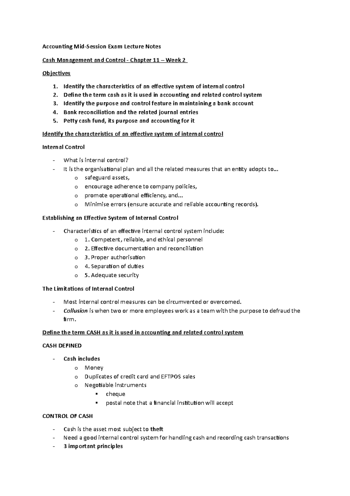 Accounting Mid session notes - Accounting Mid-Session Exam Lecture ...