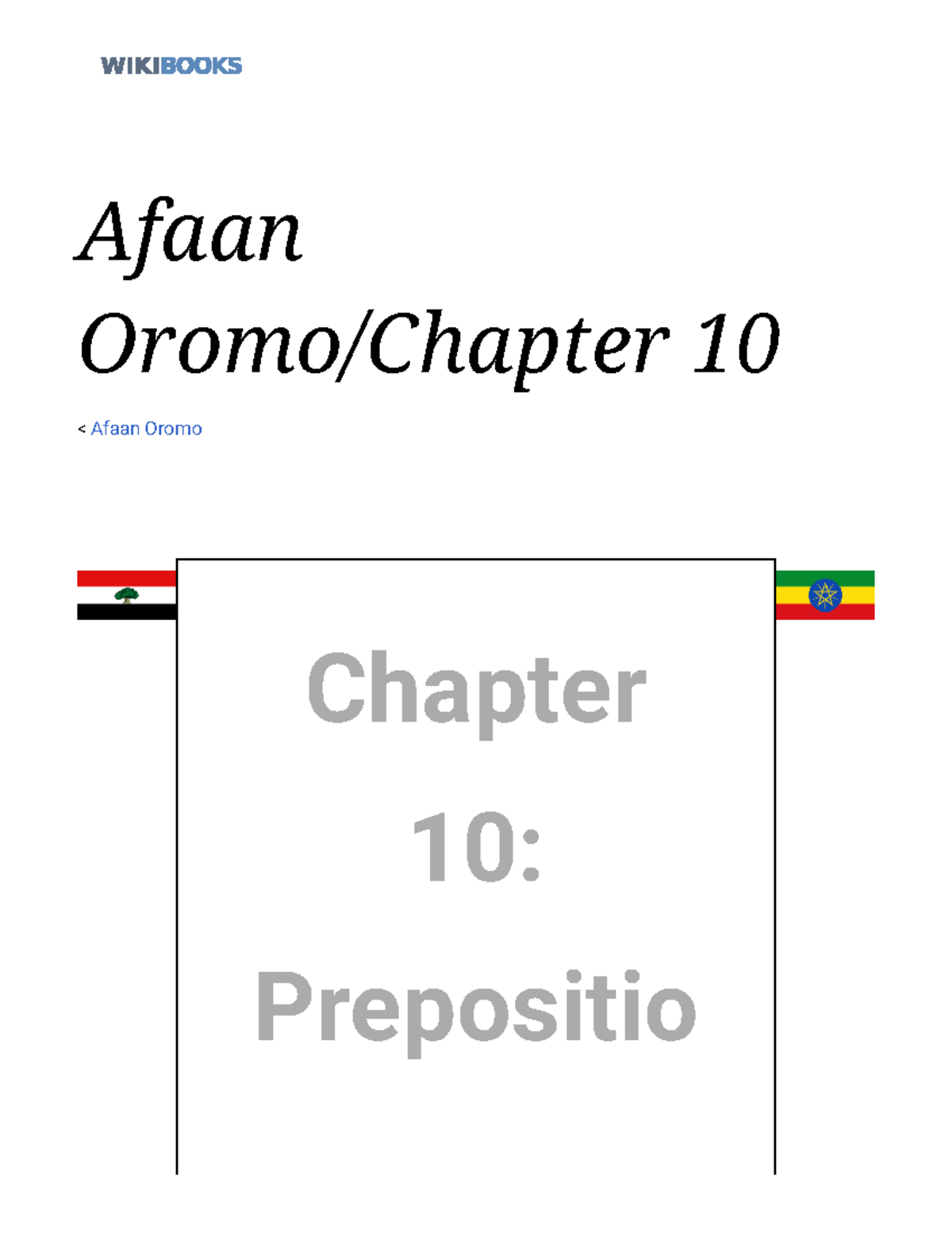 geography chapter 4 afaan oromoo