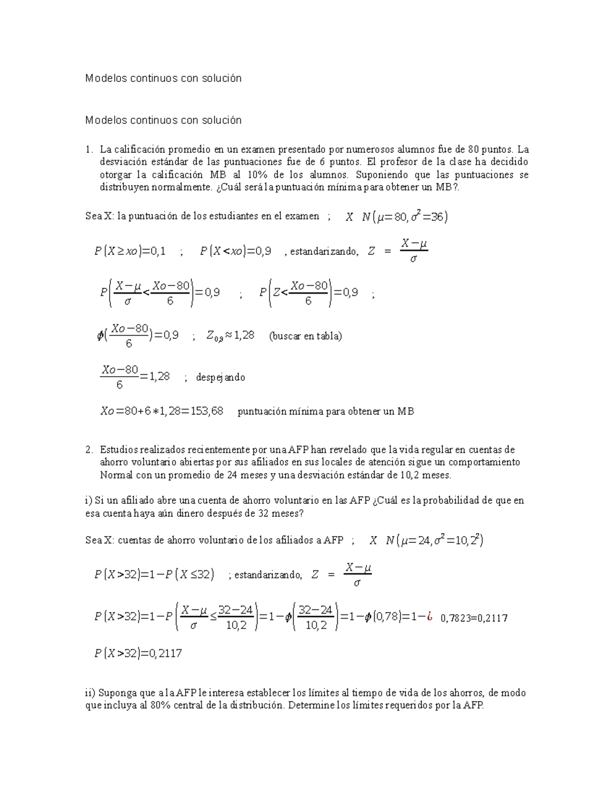 resueltos Modelos continuos 2020 Probabilidad - Modelos continuos con ...