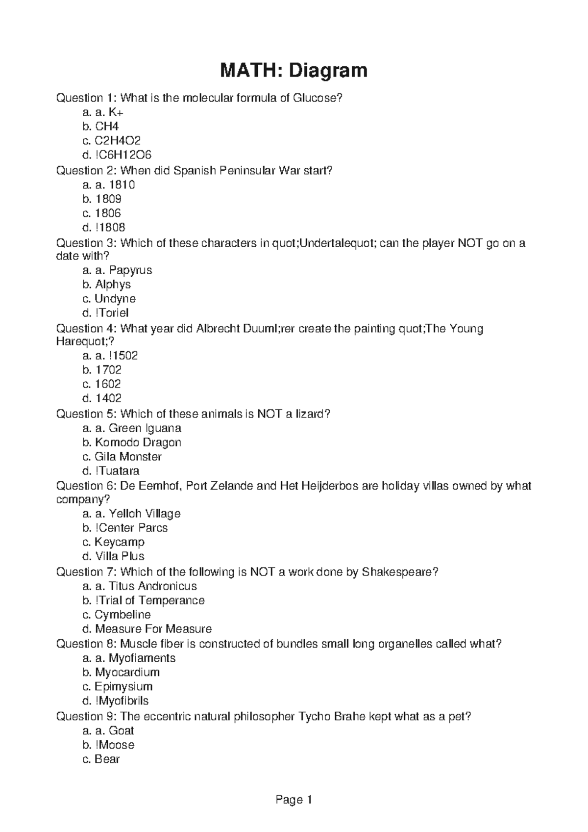 MATH328 Extra Credit 8 - MATH: Diagram Question 1: What is the ...