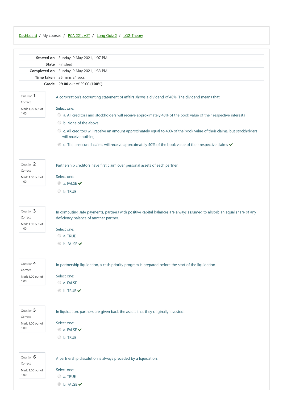 LQ2-Theory - Aaaa - Dashboard / My courses / PCA 221: AST / Long Quiz 2 ...