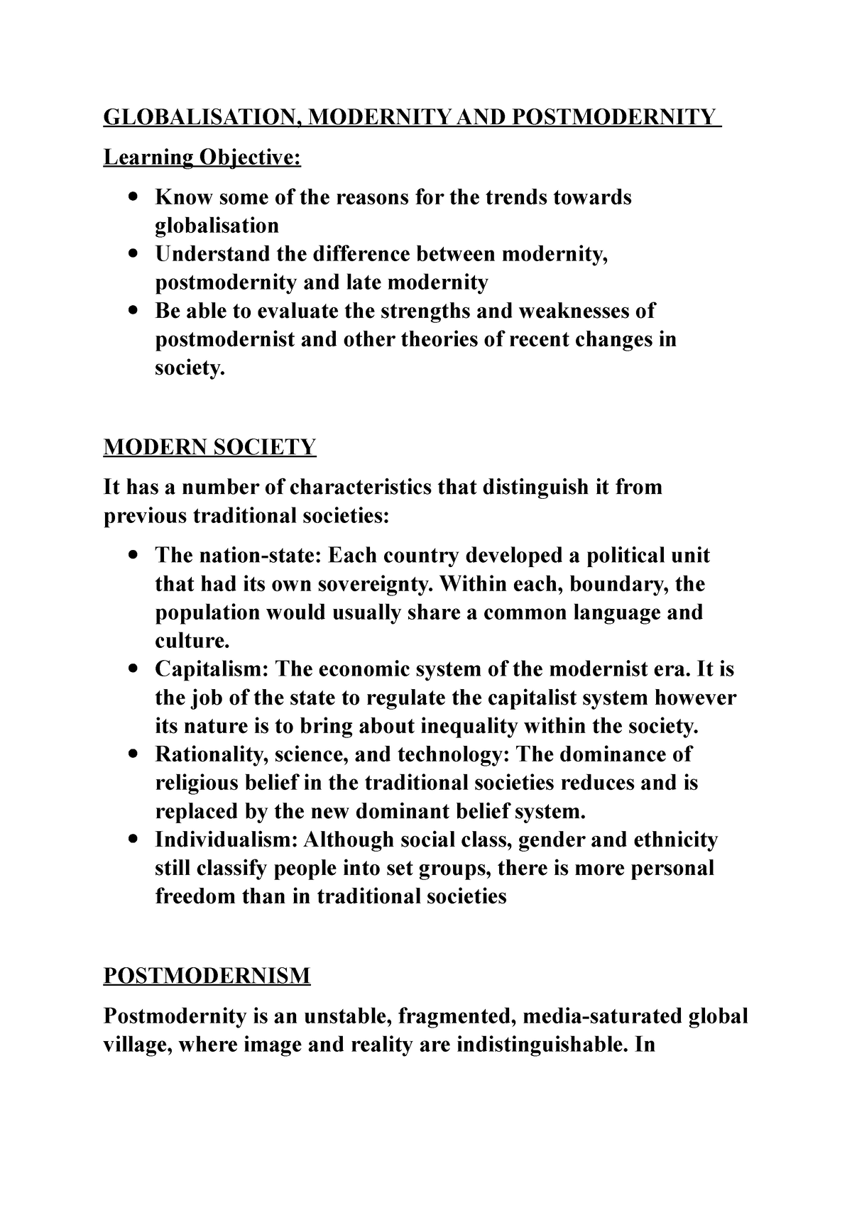 globalisation bachelor thesis