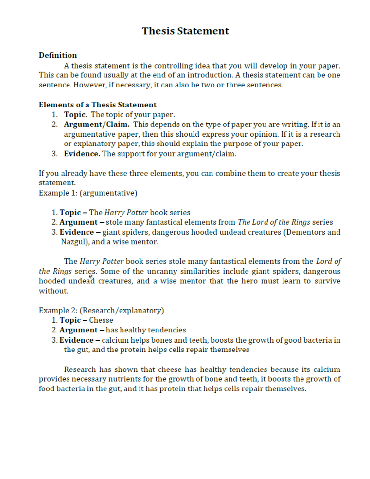 Thesis Statement 2 - EAPP - Basic Education - e - Studocu