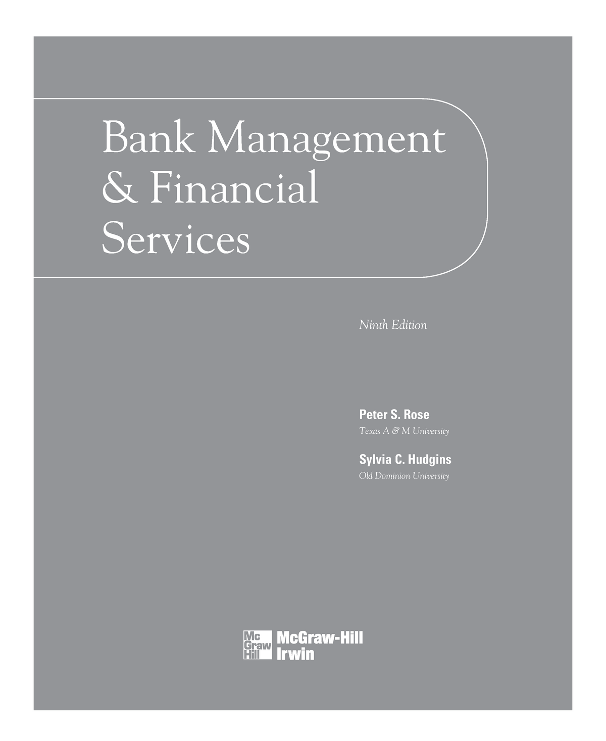 Bank Management & Financial Services, 9e - Bank Management & Financial ...