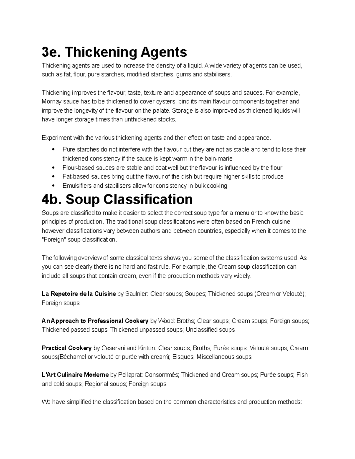 Soups Screenshot of e pathway 3e. Thickening Agents Thickening