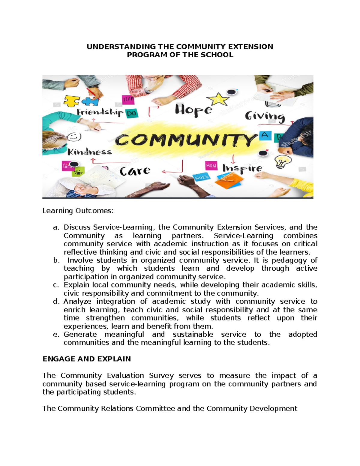 Understandingthe Community Extensionofa School RB - UNDERSTANDING THE ...