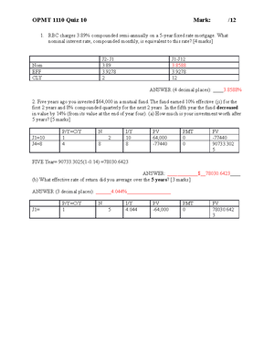 Lecture Notes for practice - opmt3510 - BCIT - Studocu