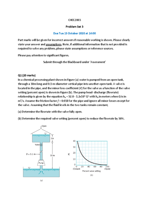 CHEE2003 Tutorial Week 11 2023 (Module 3C) Questions - CHEE 2003 ...