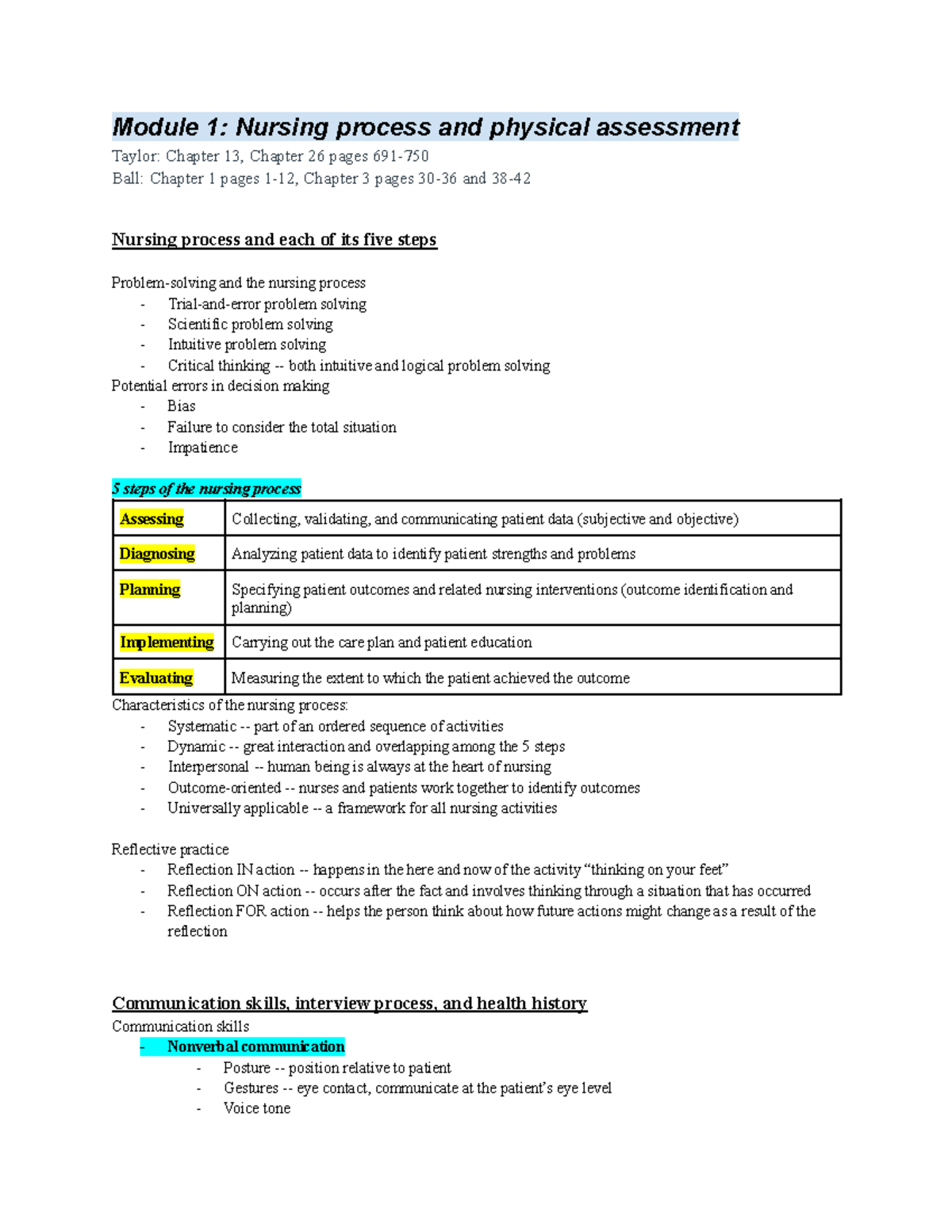 2220 Modules 1-3 Lecture Notes - NRSG 5115 - NU - Studocu