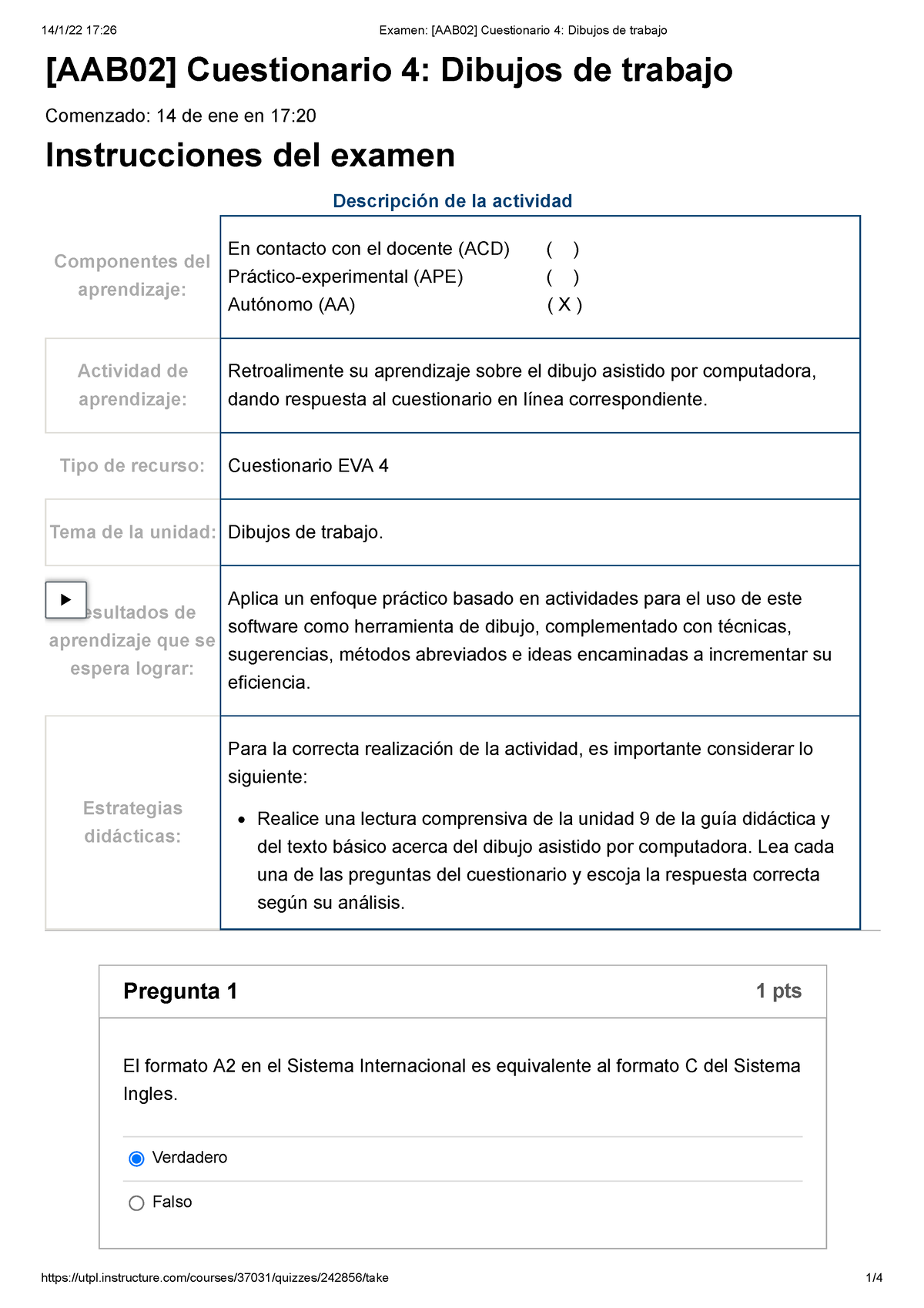 Examen [AAB02] Cuestionario 4 Dibujos De Trabajo - [AAB02] Cuestionario ...