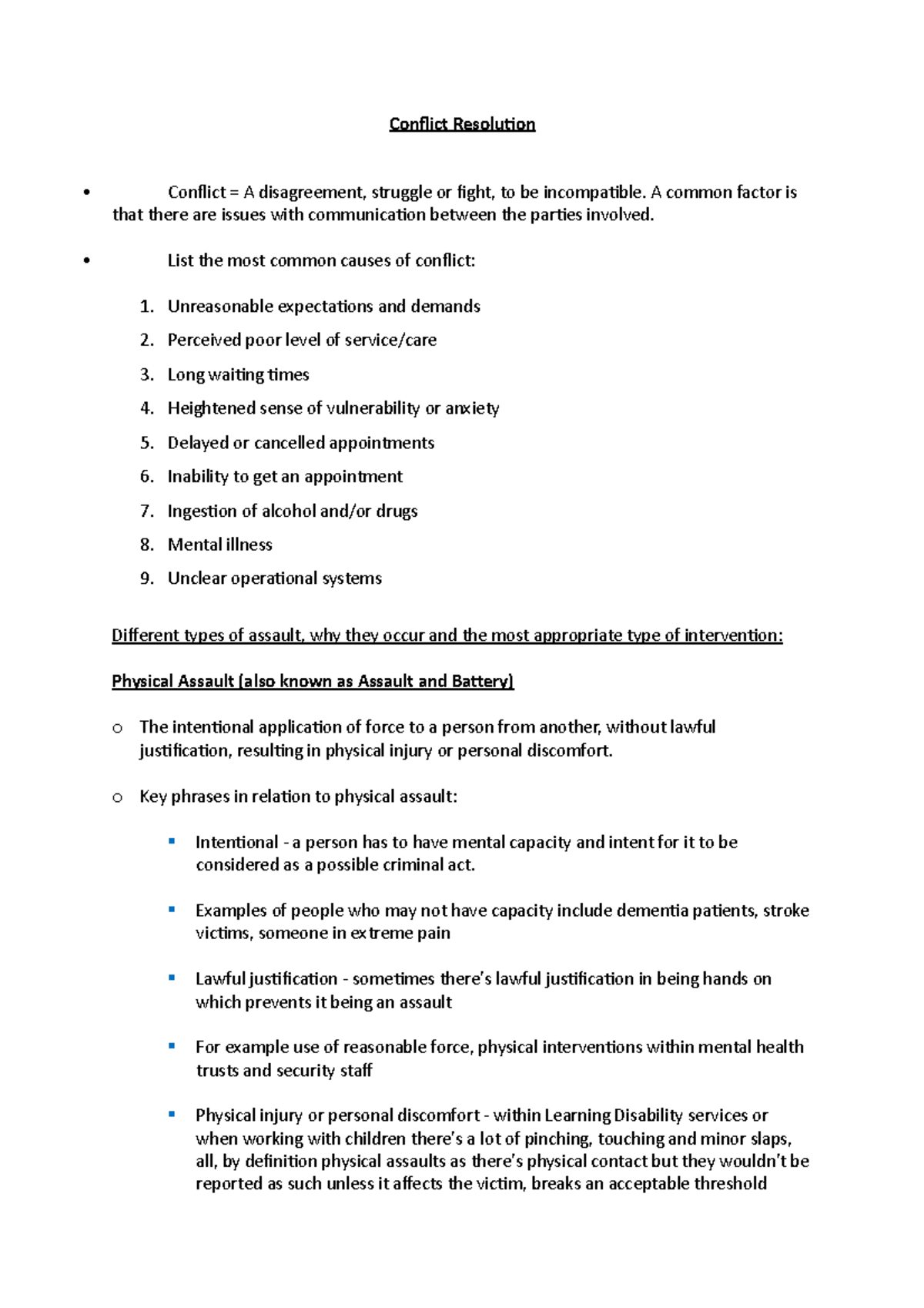 conflict resolution thesis topics