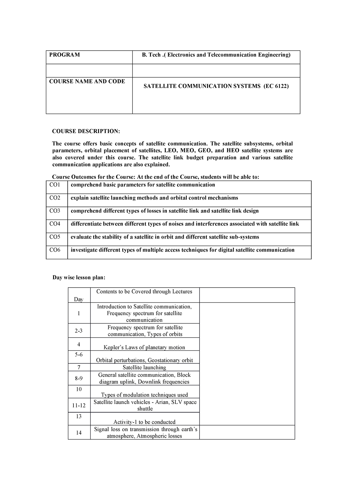 Previous YEAR Questions - PROGRAM B. Tech .( Electronics and ...