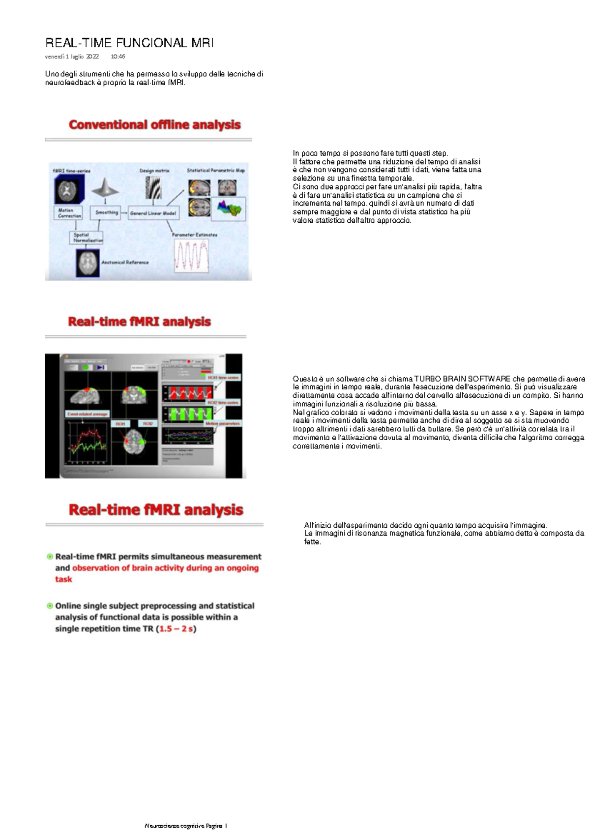 8. REAL-TIME Funcional MRI - Uno degli strumenti che ha permesso lo ...