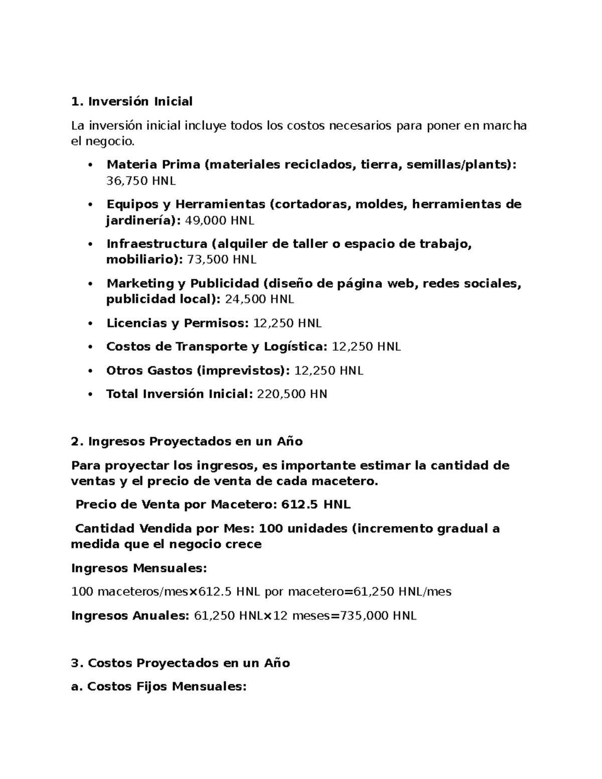 Inversion inicial - comprension - 1. Inversión Inicial La inversión ...