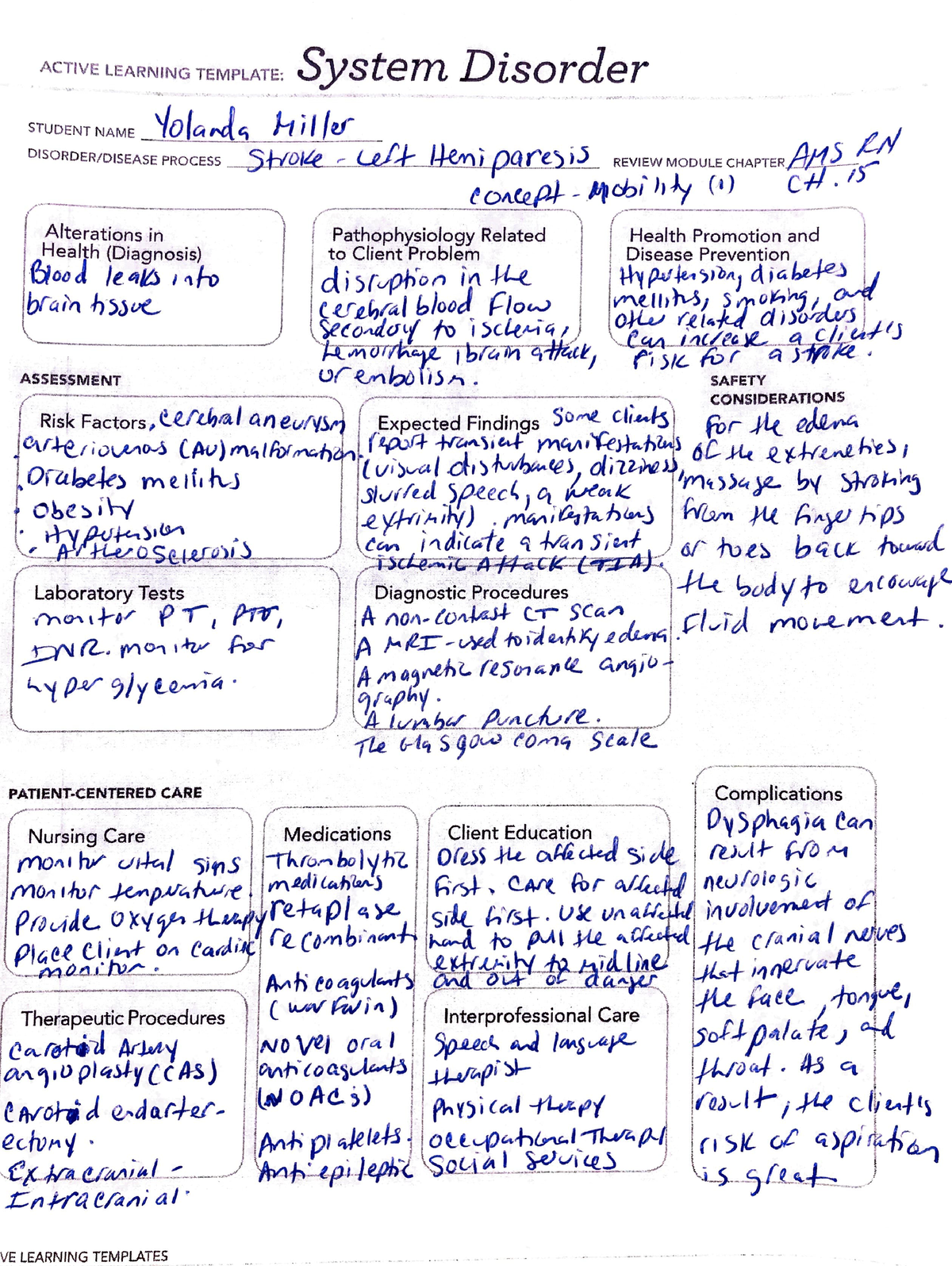 Remediation templates - Nurse II (NUR 1213) - Studocu