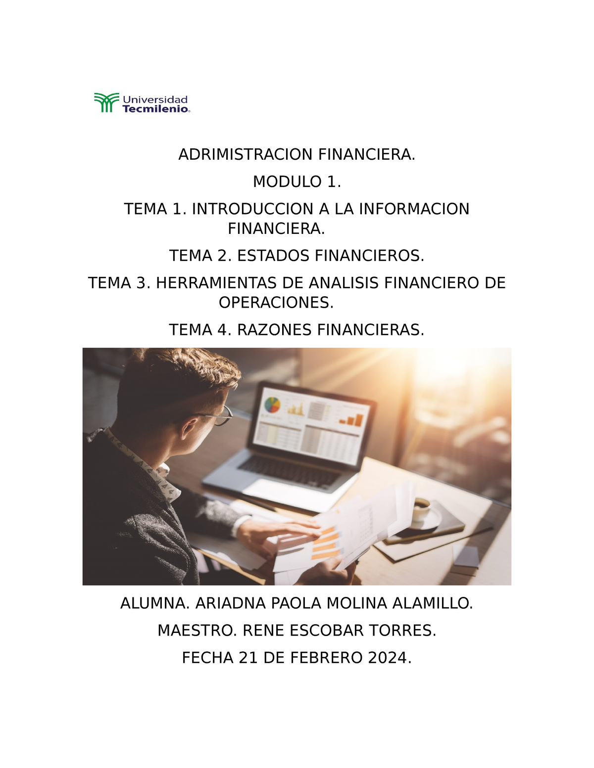 Administracion Financiera Actividad 1 - ADRIMISTRACION FINANCIERA ...