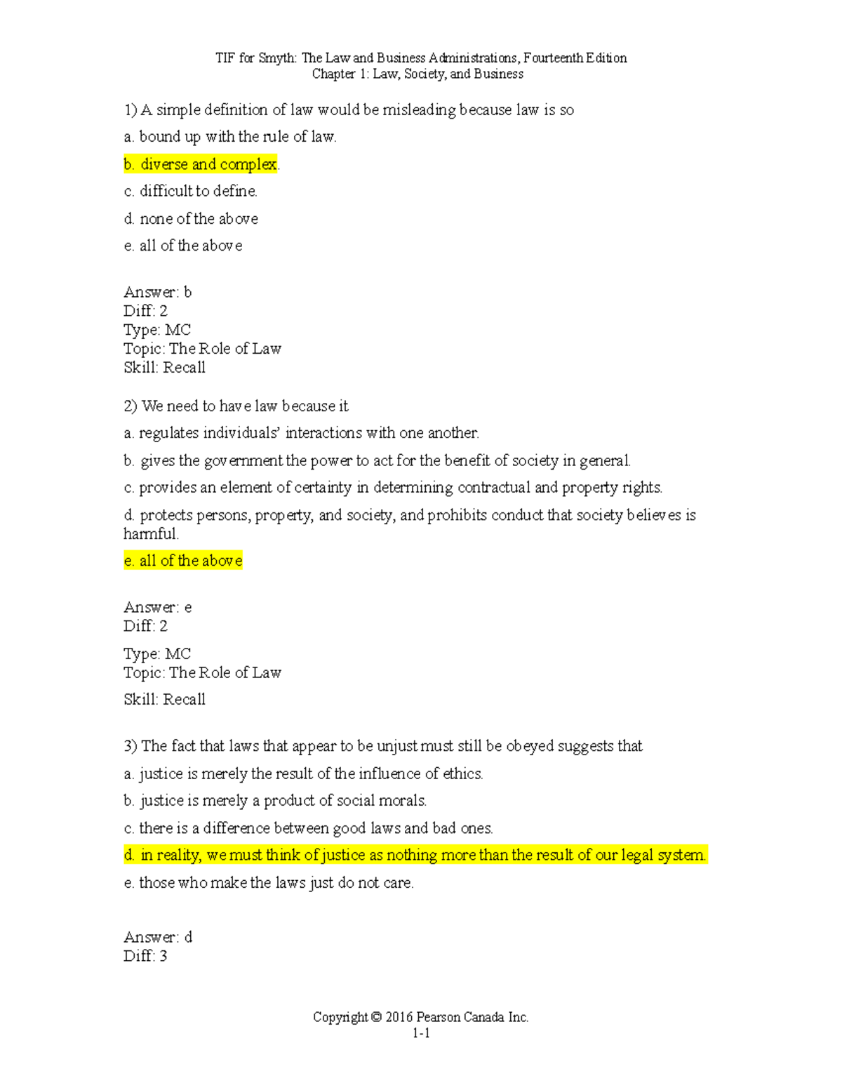 Law And Business Administrations Chapter 1 Quiz - Studocu