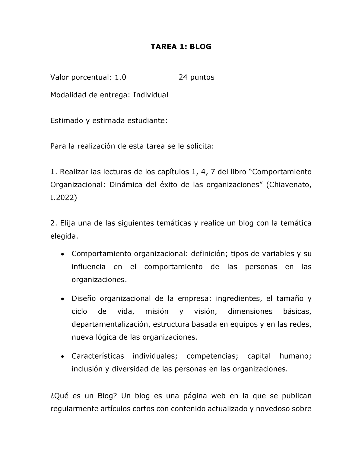 Instrucciones Para Elaborar La Tarea Tarea Blog Valor Porcentual