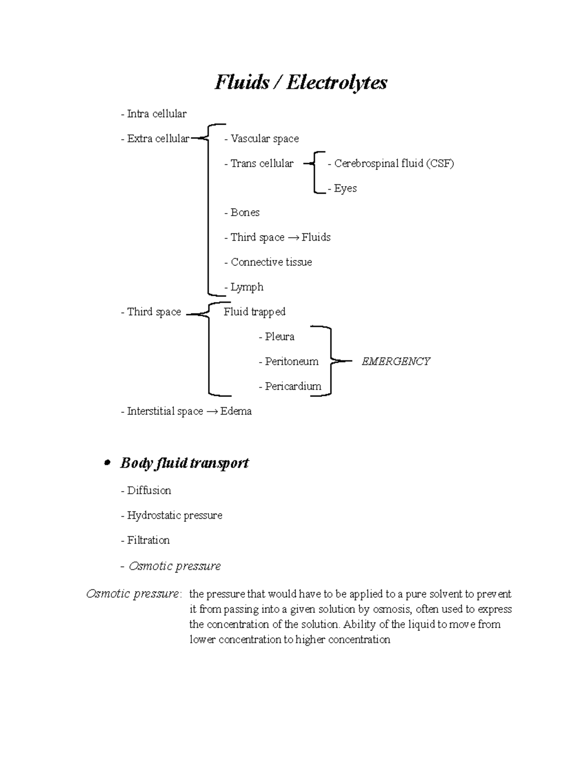 Fluids and Electrolytes Nclex2 Fluids / Electrolytes Intra cellular