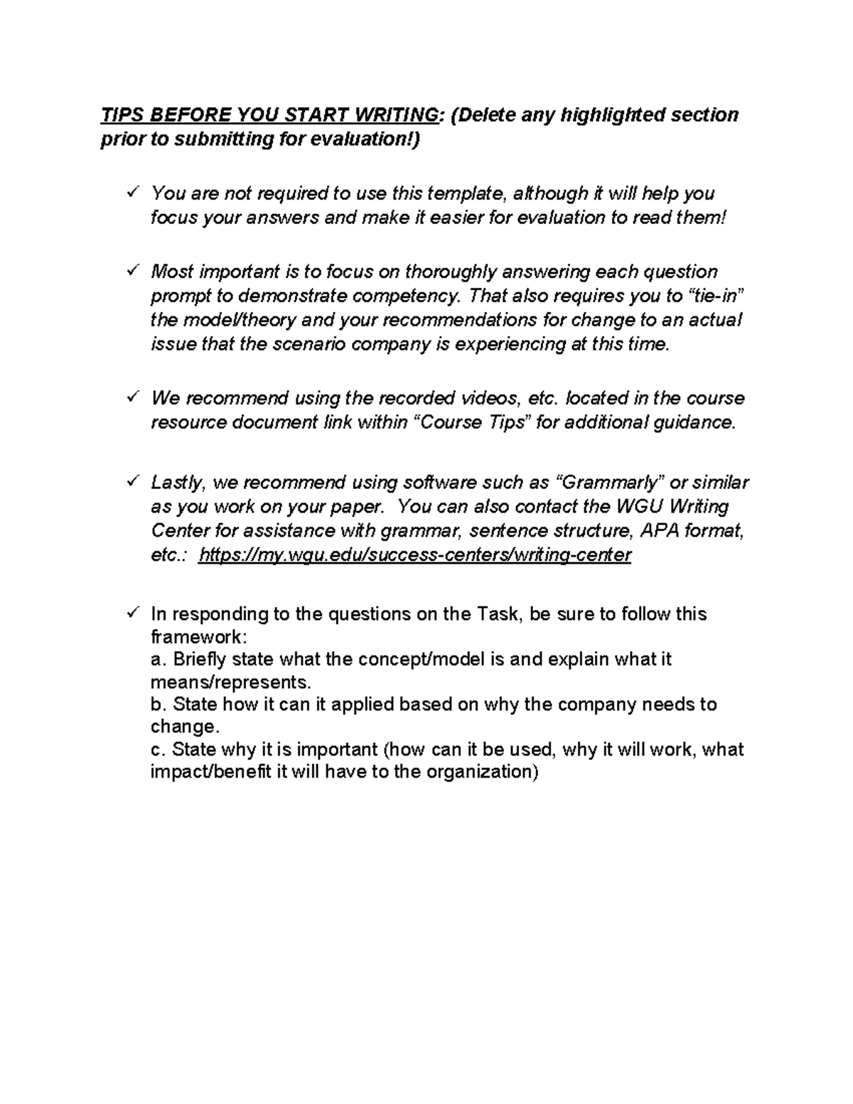 C721-Task Template Sept 2023 - TIPS BEFORE YOU START WRITING: (Delete ...