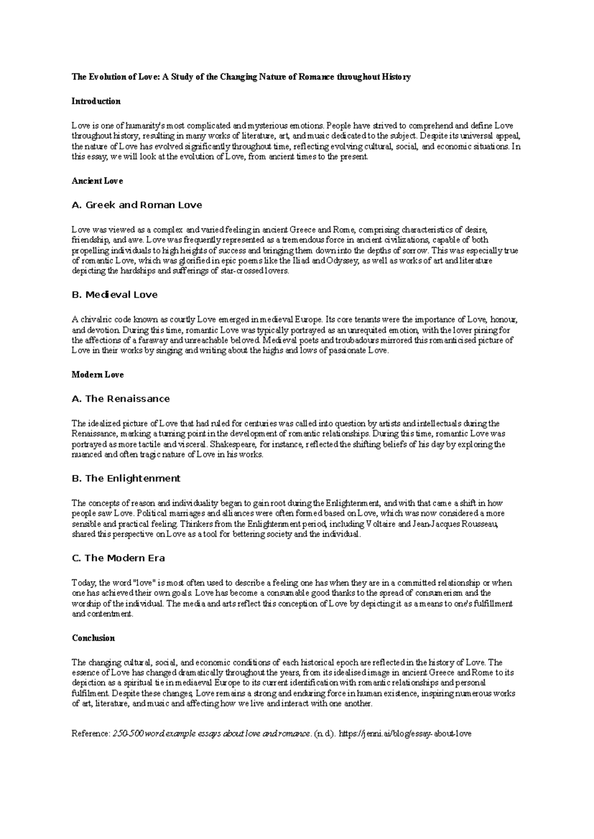 CUF Week3 En10 - CUF - The Evolution of Love: A Study of the Changing ...