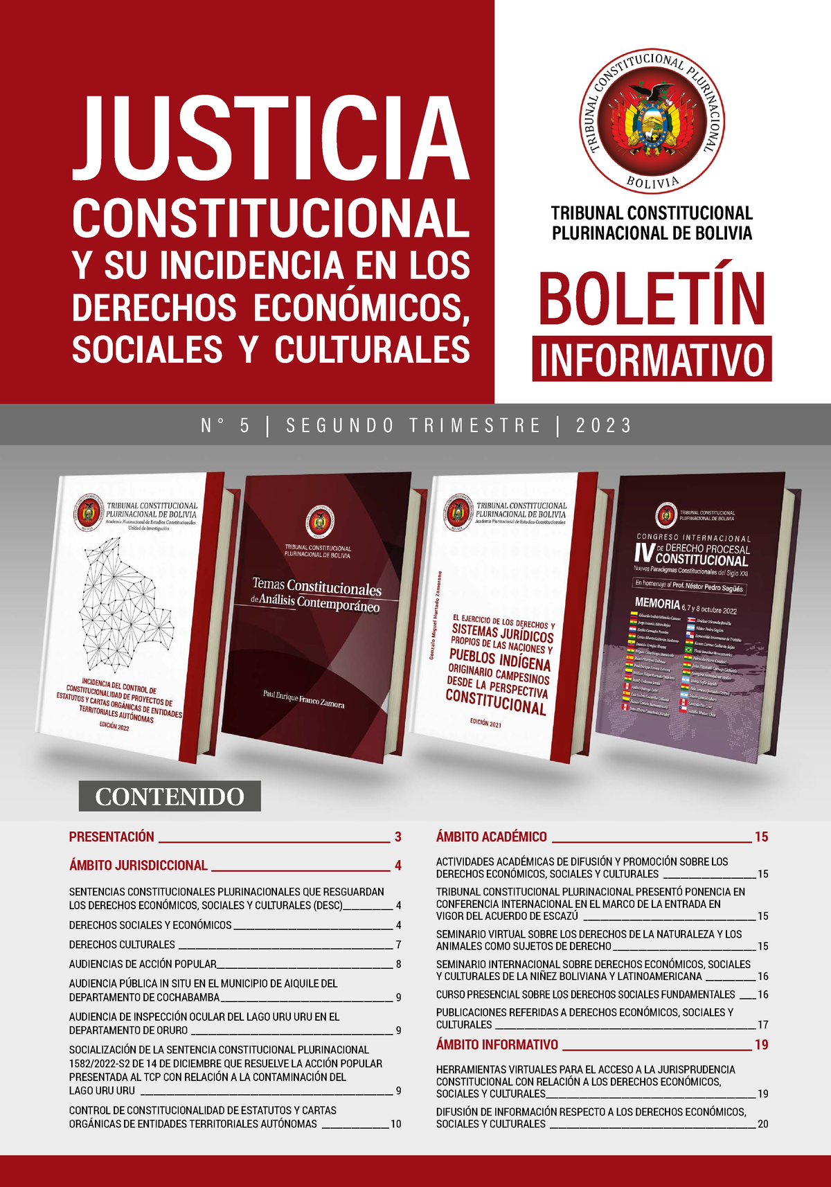 DÍA DEL TRABAJO, SENTENCIAS CONSTITUCIONALES PLURINACIONALES, TCP