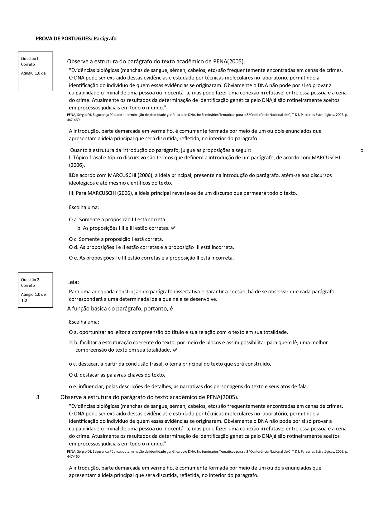 Resumo Português Prova De Portugues Parágrafo Observe A Estrutura Do Parágrafo Do Texto 8161