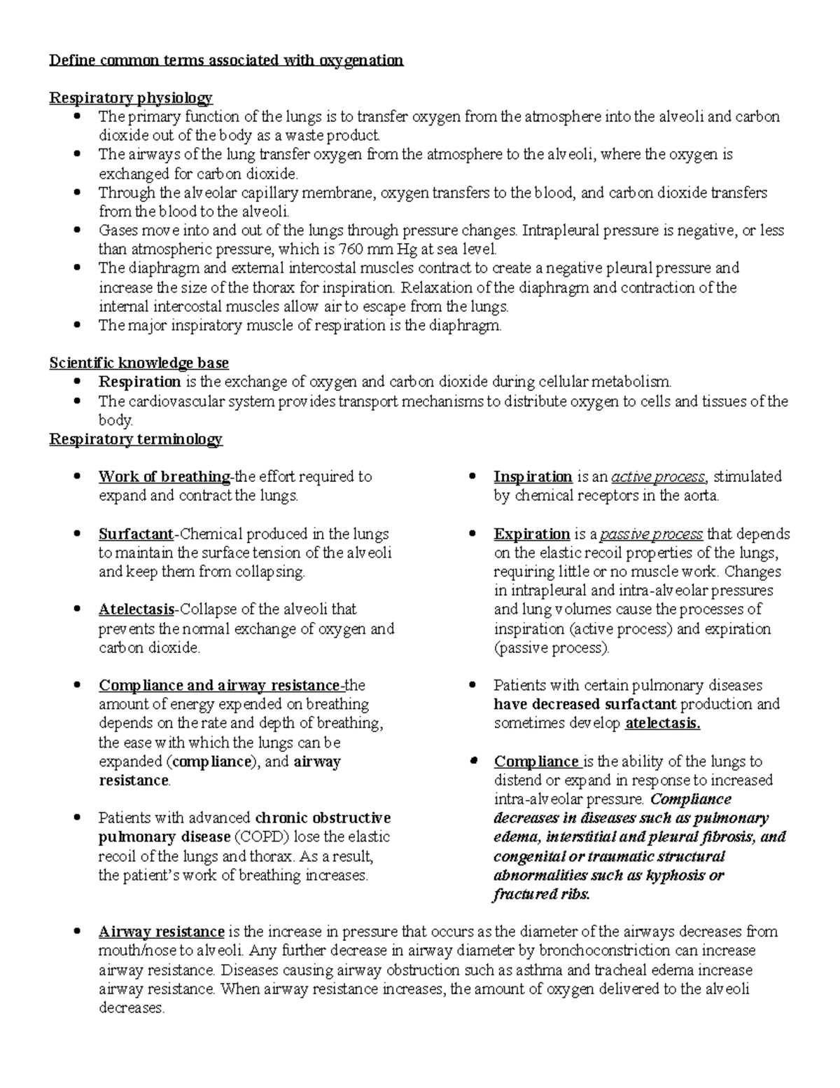 Foundations Final Long Study Guide Define common terms associated