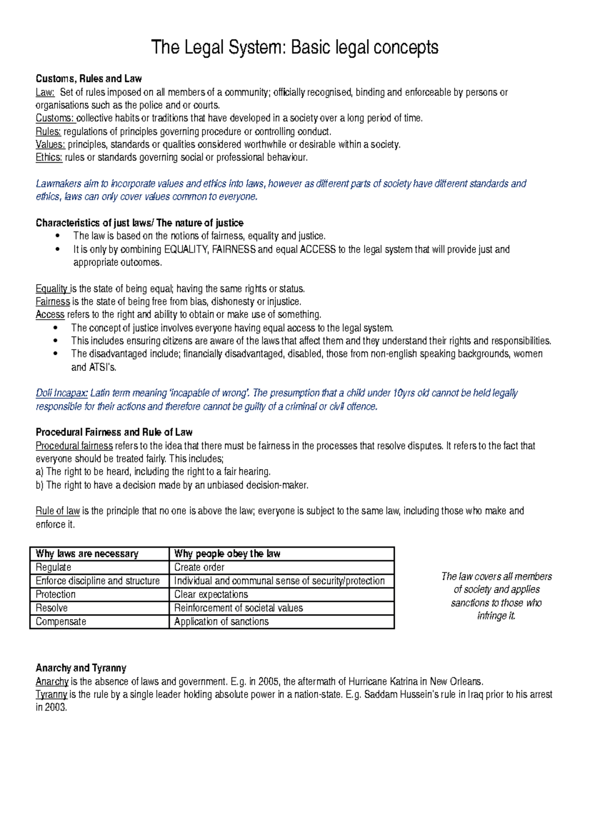 Legal system basic concepts The Legal System Basic legal concepts