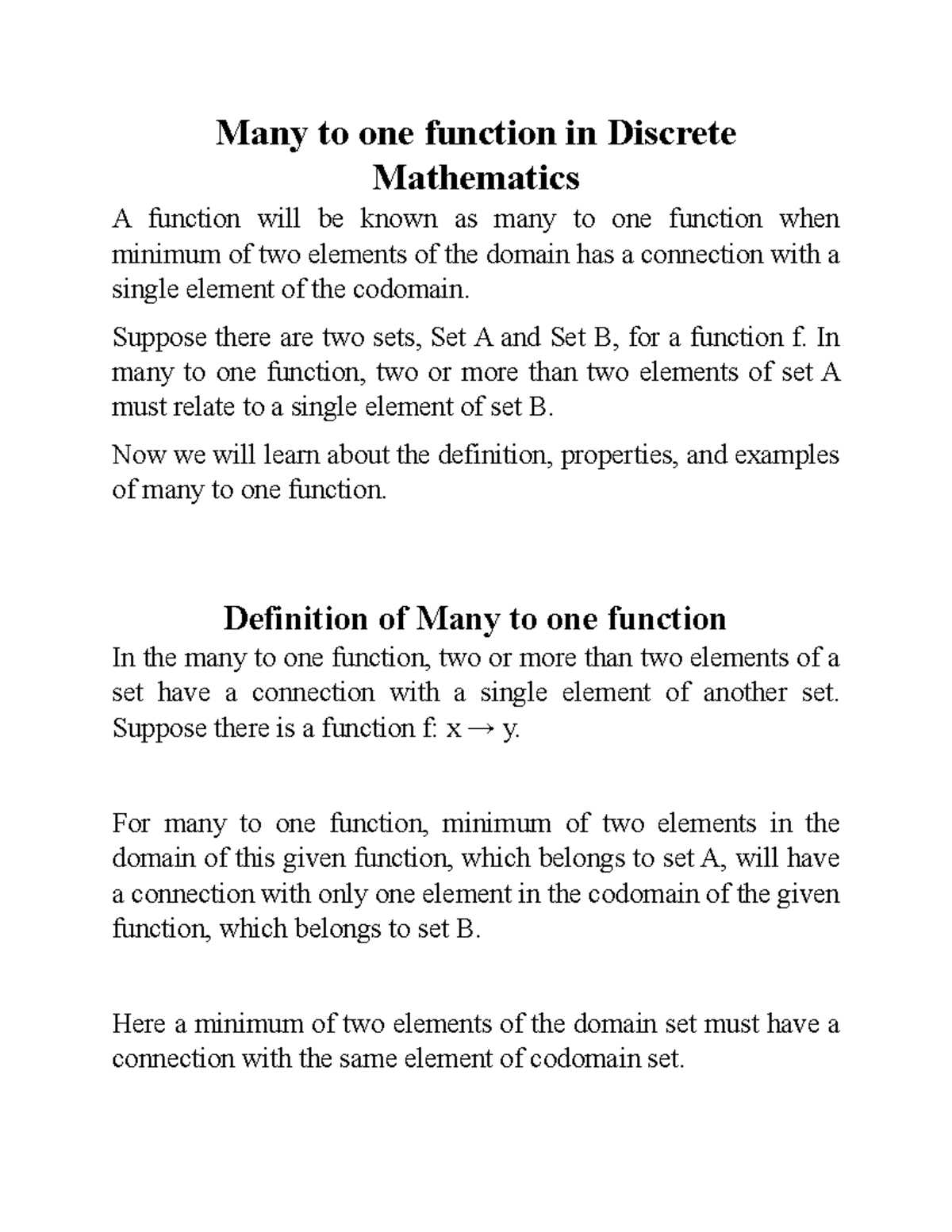 Many One To And Surjective Function Many To One Function In Discrete many-one-to-and-surjective-function-many-to-one-function-in-discrete