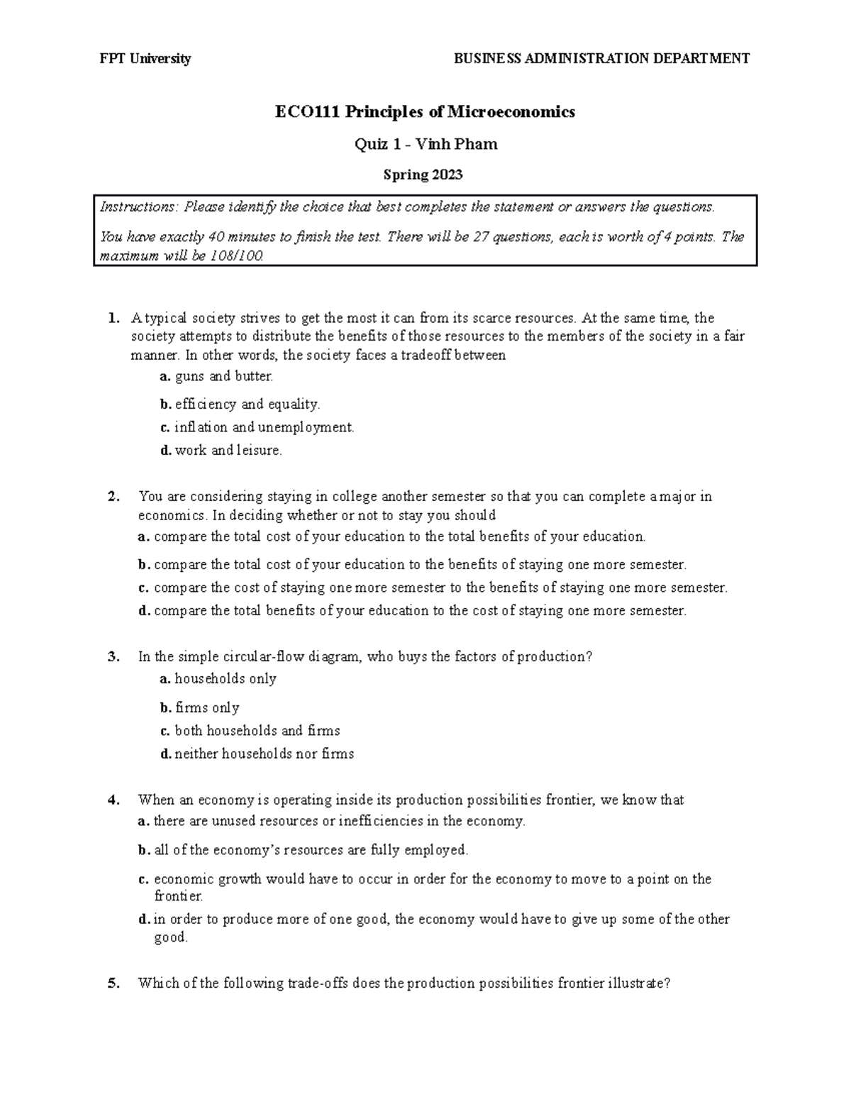 Micro Quiz 1 SP 2023 dbd99dd522cc4d5380f895166811 f117 - ECO111 ...