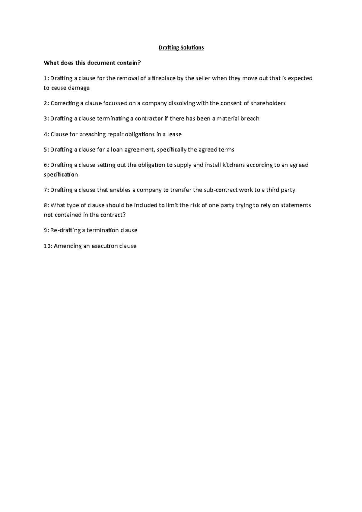 Drafting Solutions - Drafting Solutions What does this document contain ...
