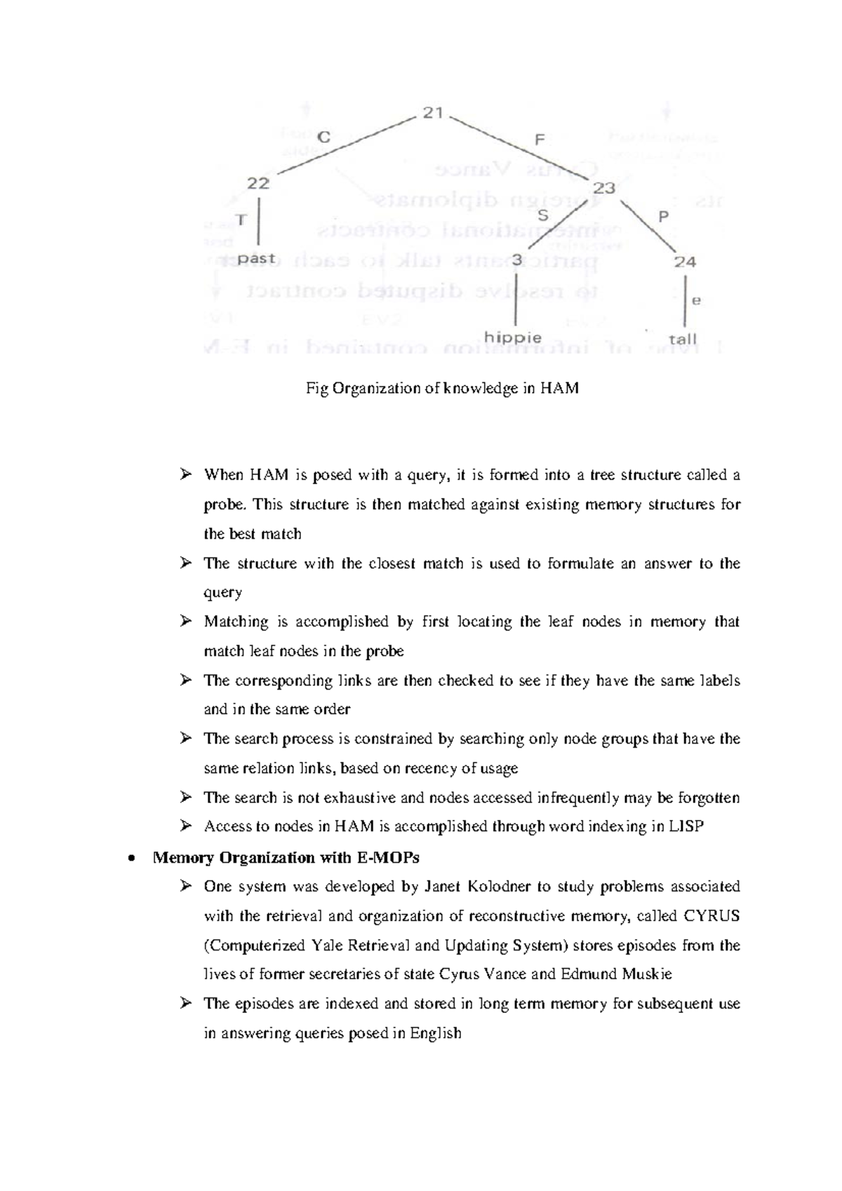 Lecture 1428643004-29 - Fig Organization of knowledge in HAM When HAM ...