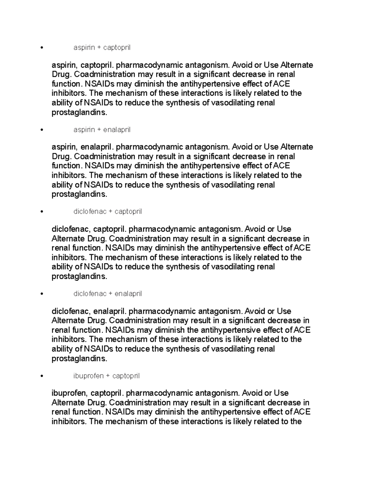 Trabajo de jairo traducir en ingles aspirin + captopril aspirin
