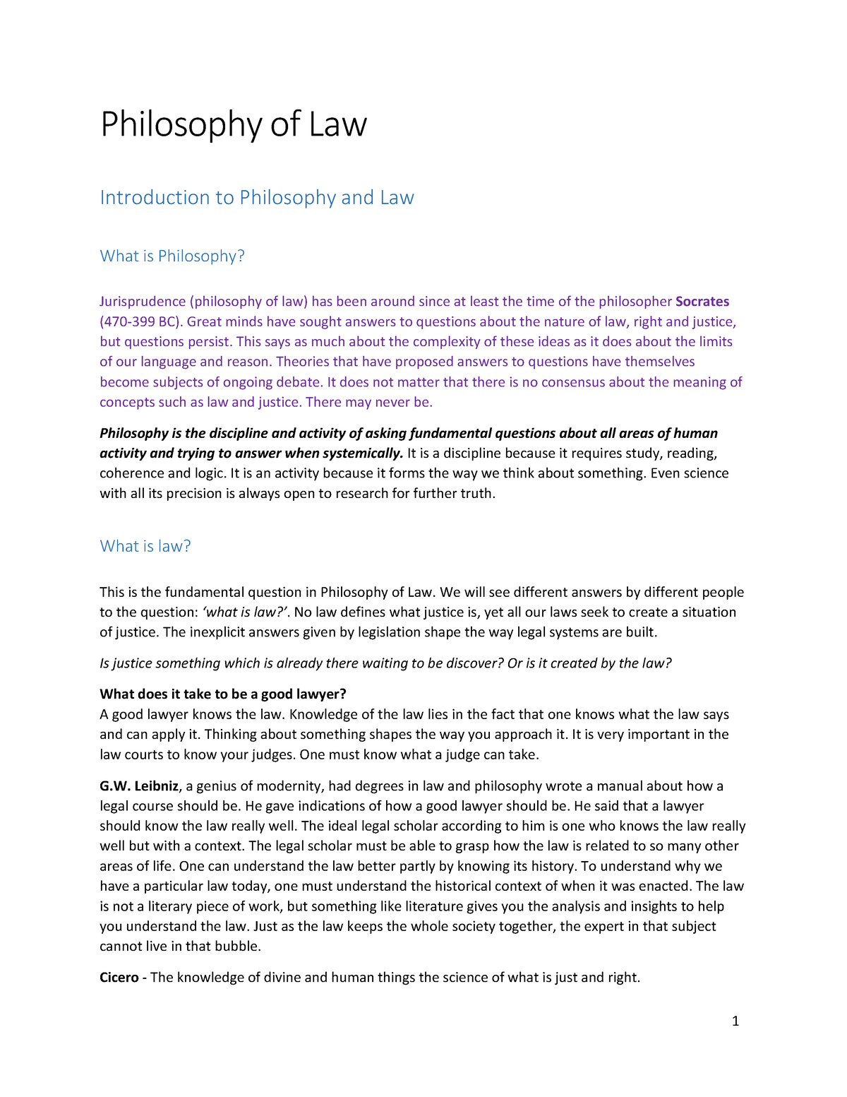 philosophy of law thesis