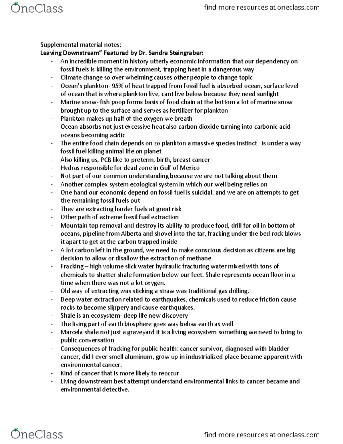 Ch 1-6 supplemental material - Supplemental material notes: LeaǀiŶg ...
