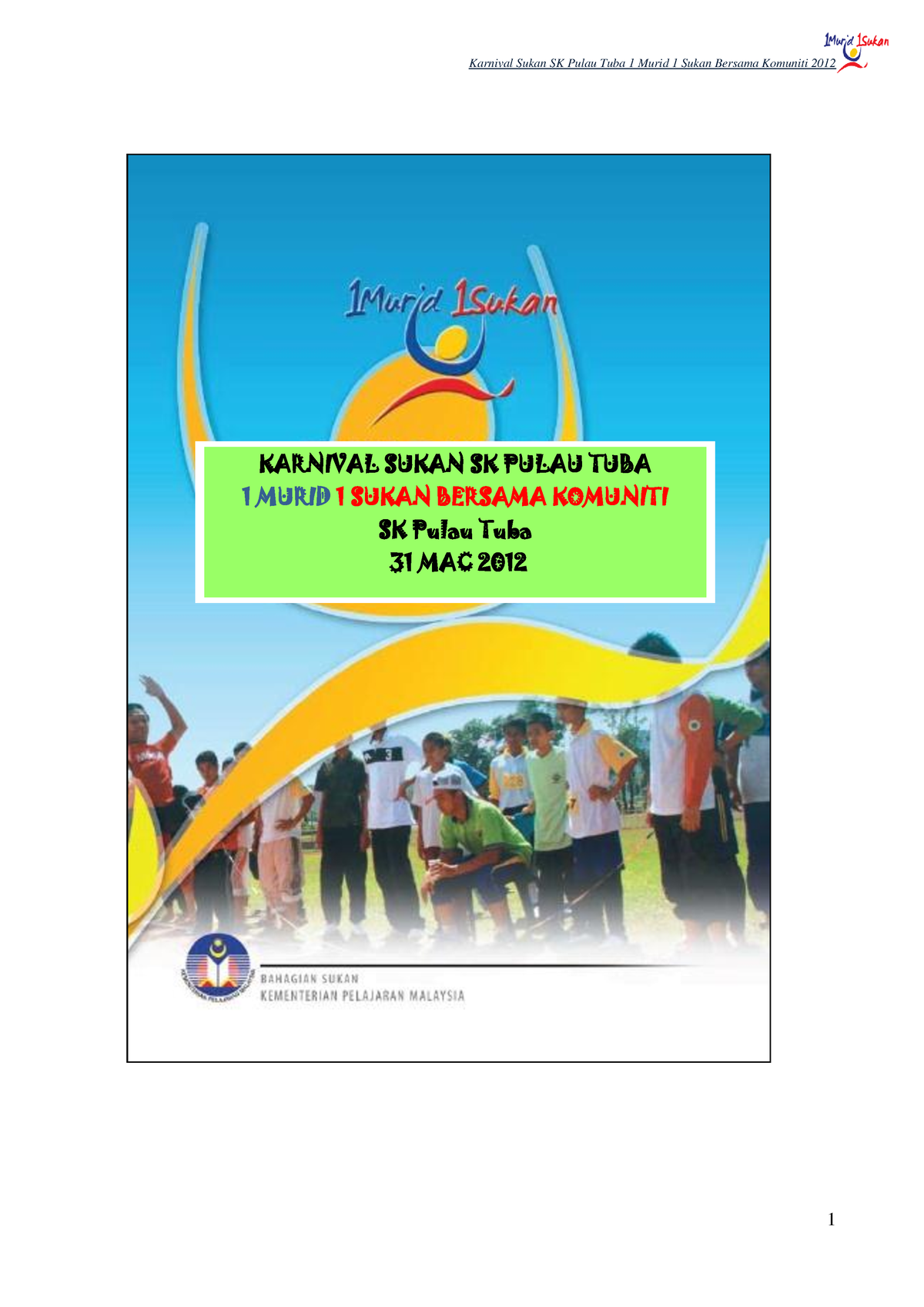 Scribd - Contoh Kertas Kerja - KARNIVAL SUKAN SK PULAU TUBA 1 MURID 1 ...