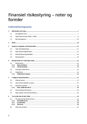 E2018 - Opgaveformulering. Finansiel Risikostyring - SYDDANSK ...