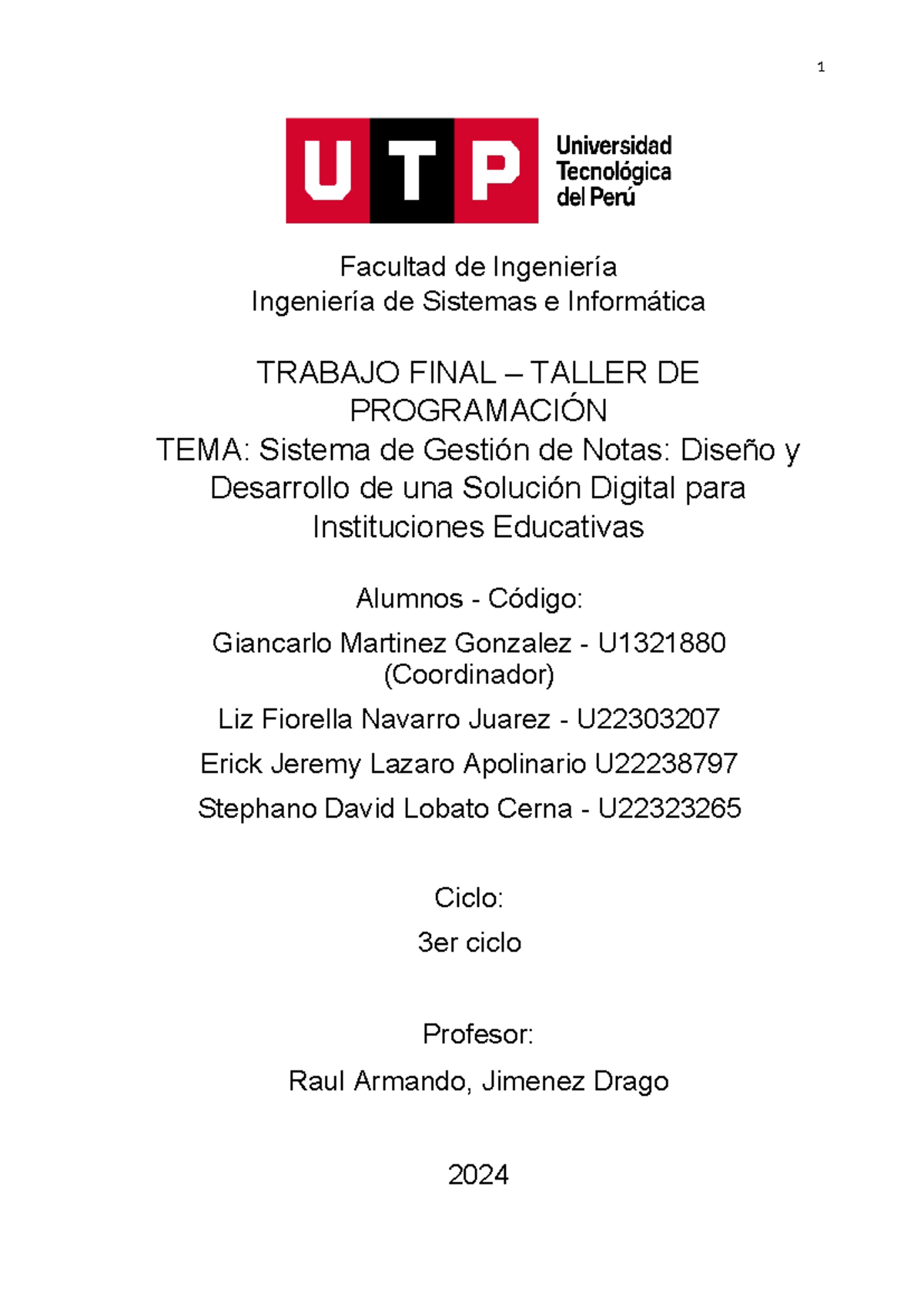 TP - Trabajo Final - taller de programacion - Facultad de Ingeniería ...