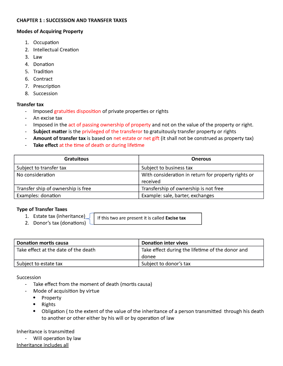 Chapter 1 Succession And Transfer Tax - CHAPTER 1 : SUCCESSION AND ...