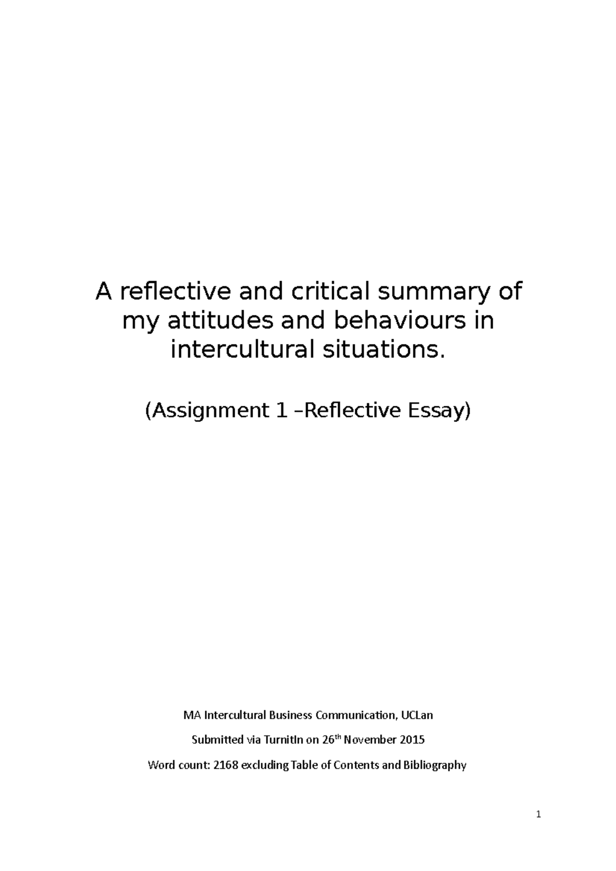 Whats A Reflective Essay